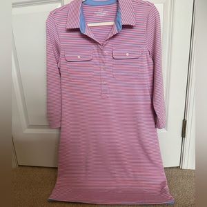 Vineyard Vine Pink/Blue stripe Polo dress